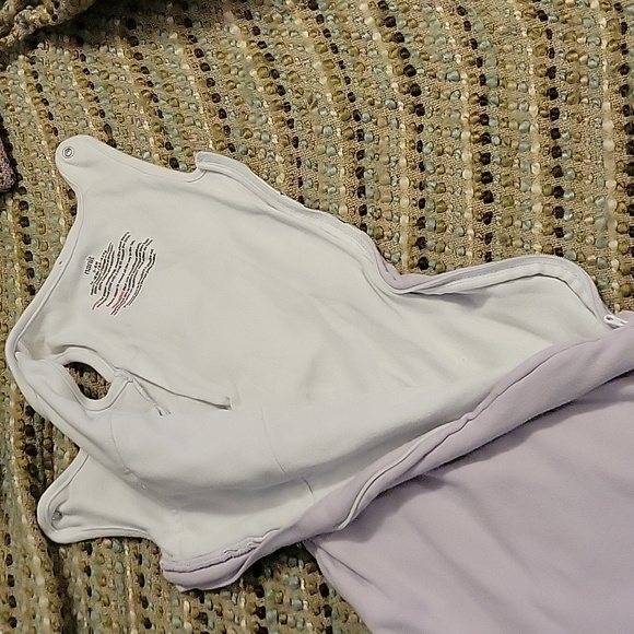 GUC NANIT Patented Breathing band Sleep Sack 2 zips snaps, Velcro lilac 3-6 Mos - Picture 4 of 8